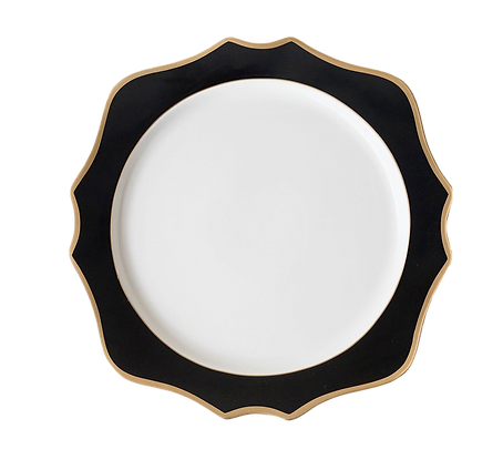 Baroque Black & White Charger Plate