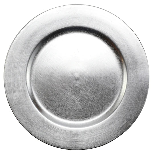 Acrylic Silver Charger Plates
