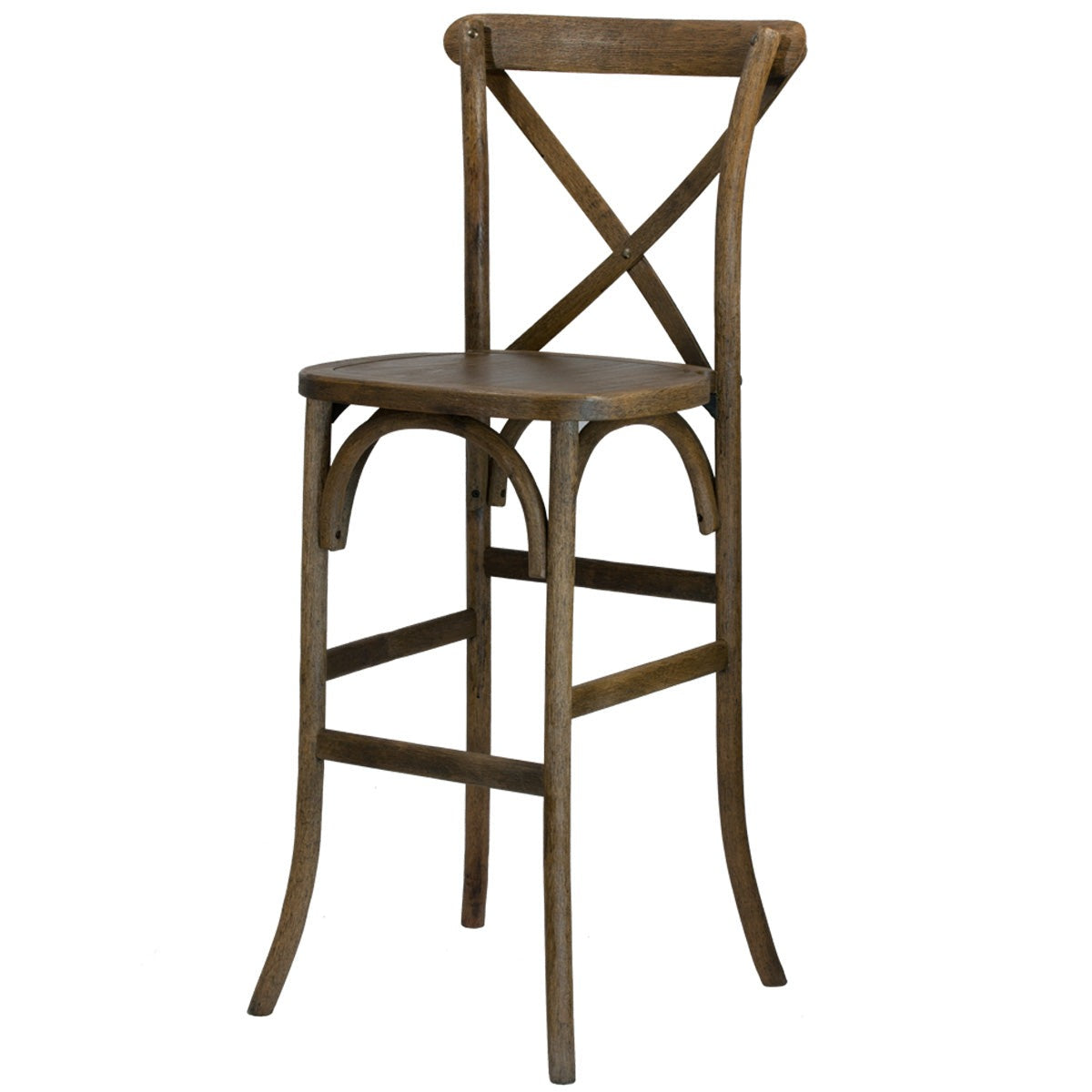 Wood Crossback Barstool Chair