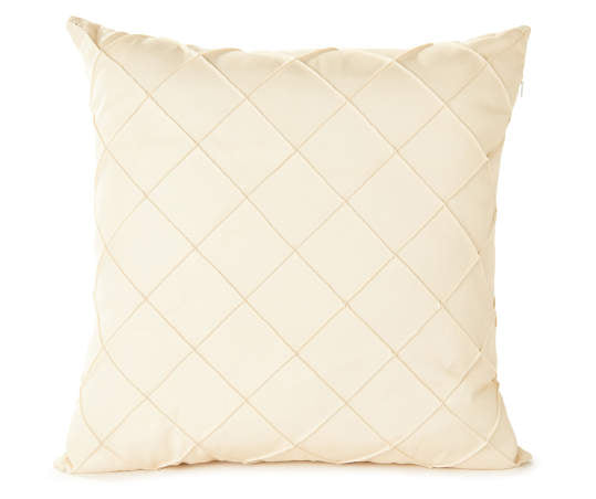 Lounge Pintuck Pillow Ivory