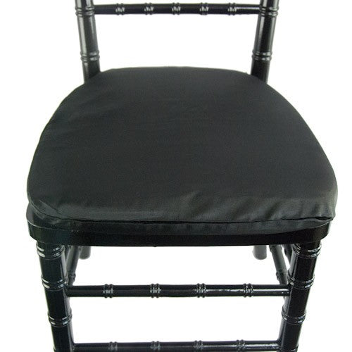 Crepe Back Satin Black Chair Pad Cover