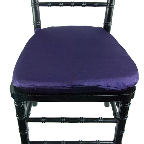 Crepe Back Satin Purple Chair Pad Cover