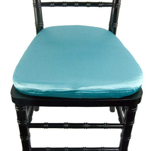Crepe Back Satin Tiffany Blue Chair Pad Cover