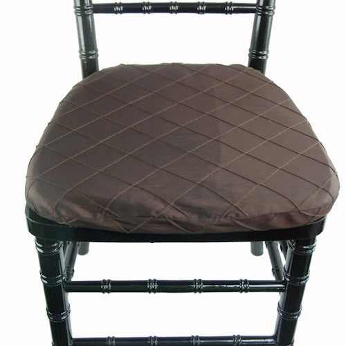 Pintuck Chocolate Chair Pad Cover