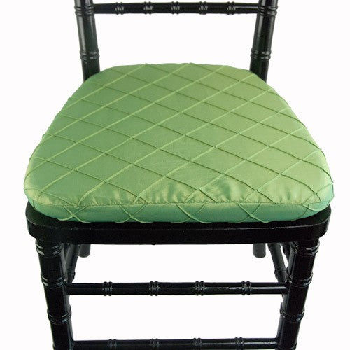 Pintuck Green Apple Chair Pad