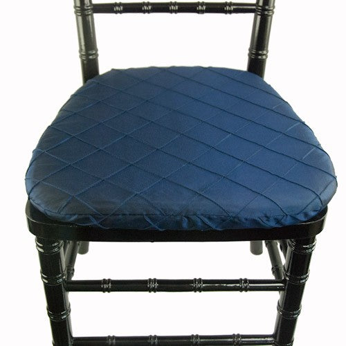 Pintuck Royal Blue Chair Pad Cover