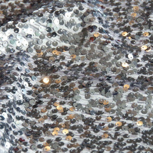 Raindrop Steel Sequin Couture Table Linen