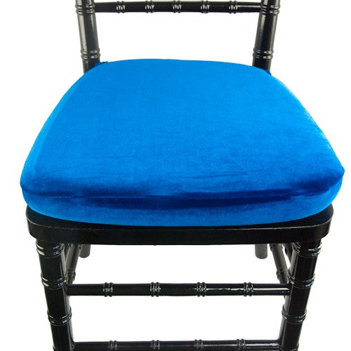 Velvet Blue Chair Pad Cover