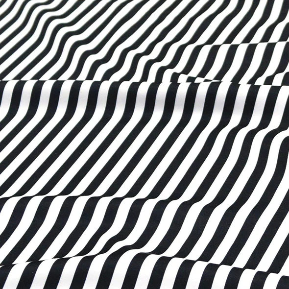 Coastal Striped Black Premium Table Linen