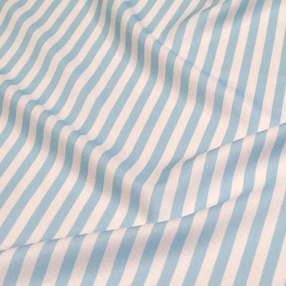 Coastal Striped Light Blue Premium Table Linen