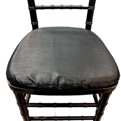 Dupioni Black Chair Pad Cover