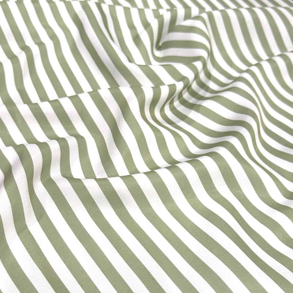 Coastal Striped Sage Premium Table Linen