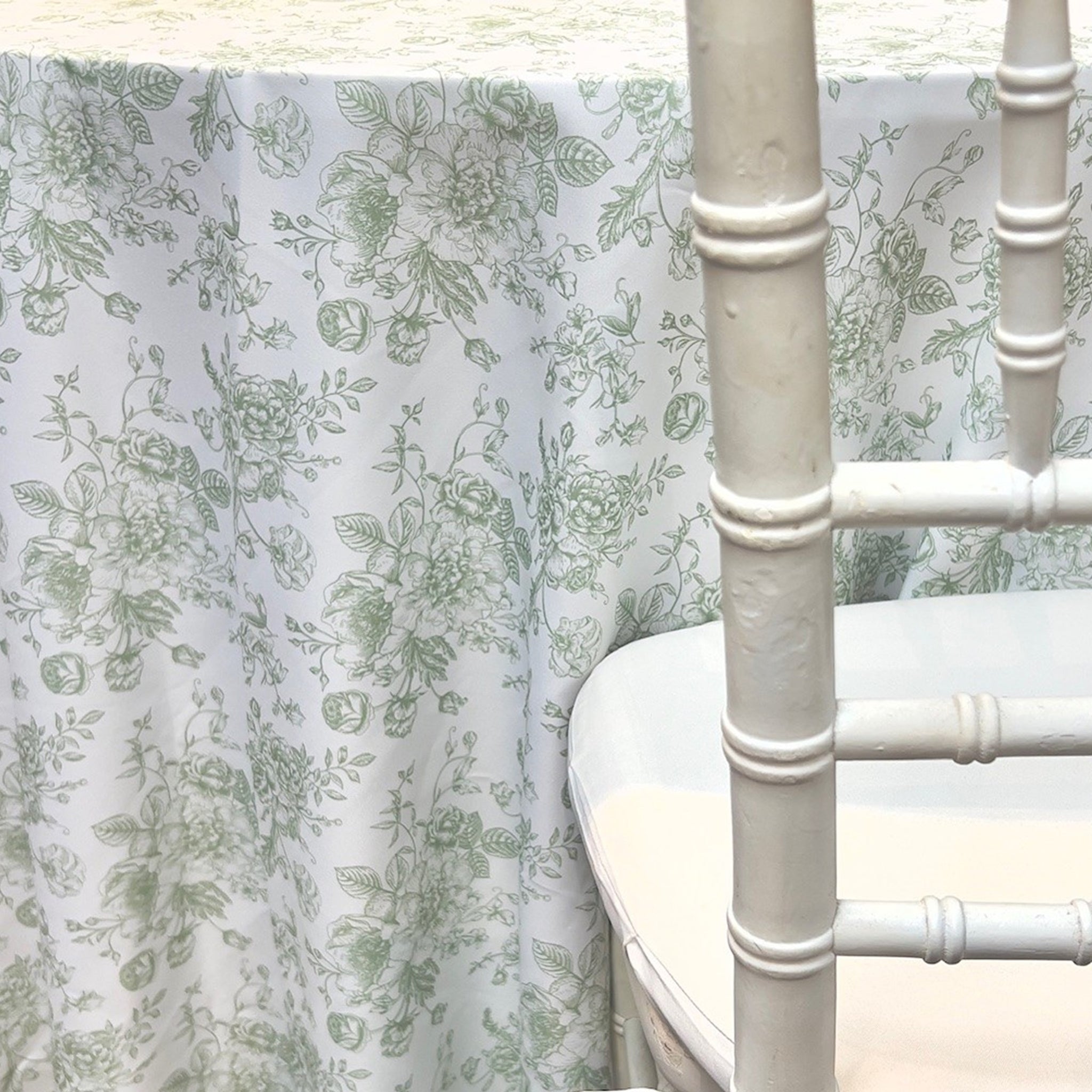 Toile Sage Couture Table Linen