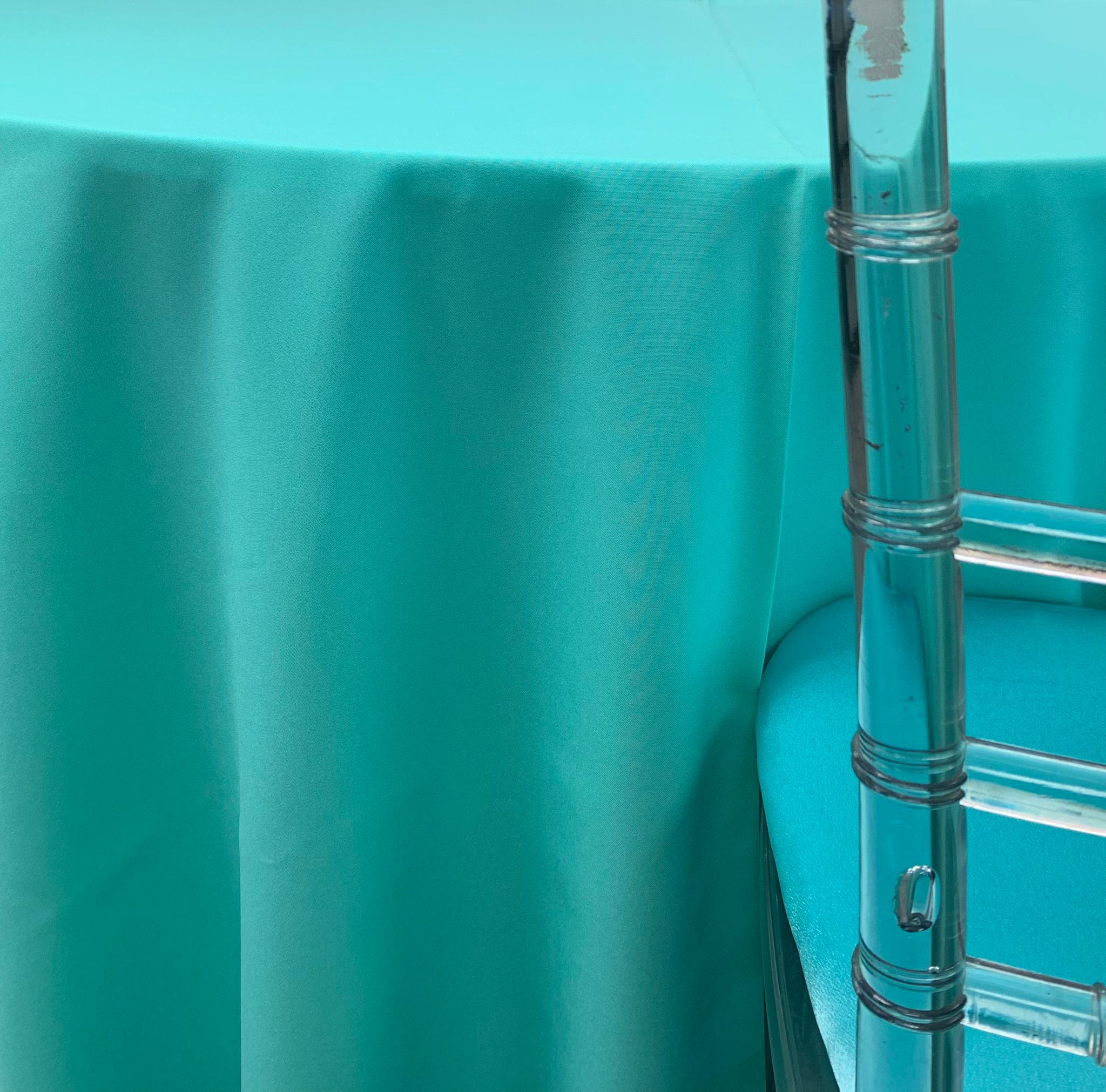 Polyester Tiffany Blue Table Linen