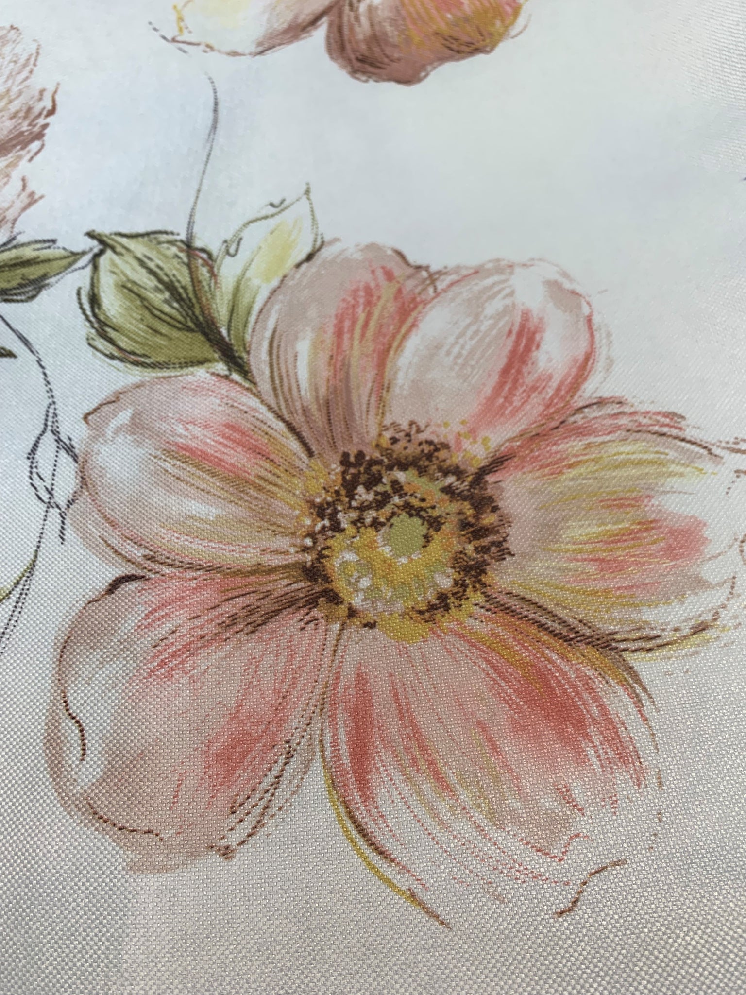 Apple Blossom Flower Coral Premium Table Linen