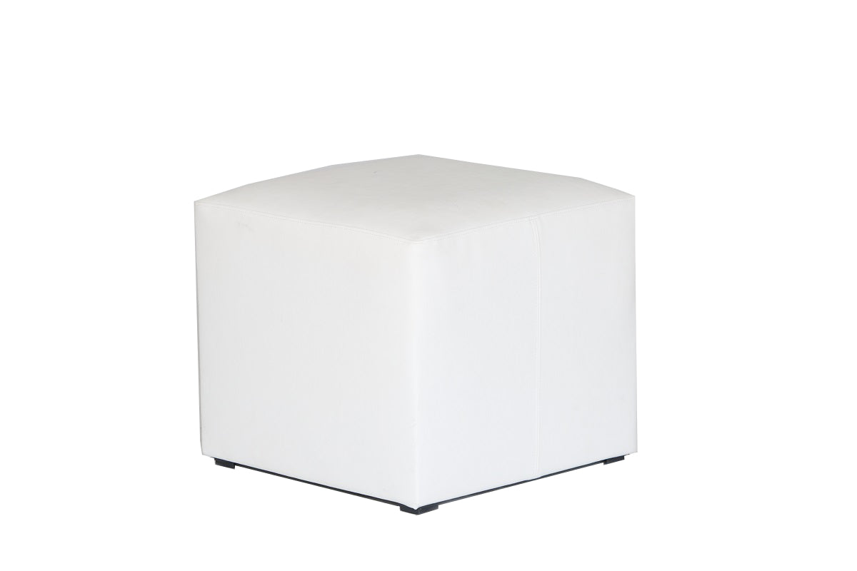 Lounge Ottoman Cube White