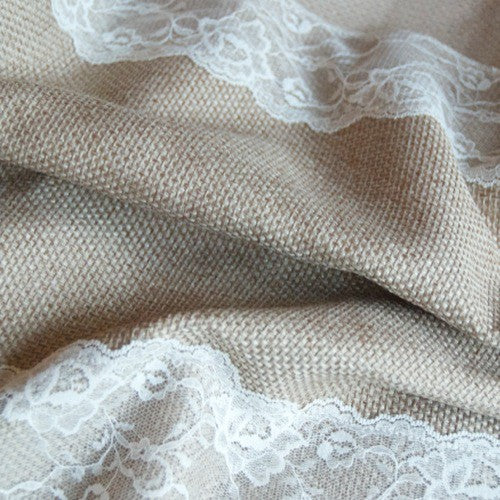 Burlap Lace Runner