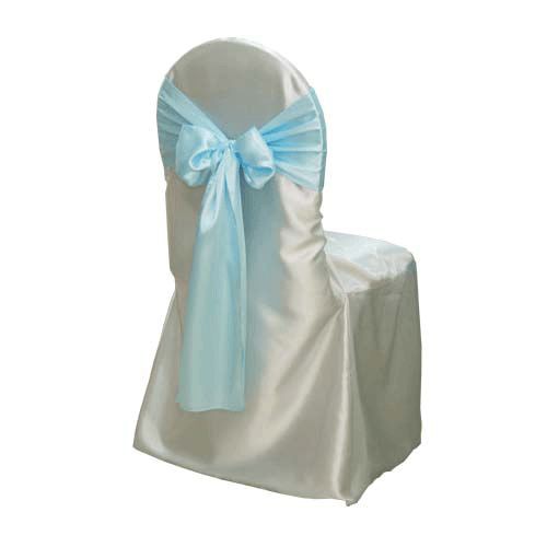 Chair Cover Ivory Satin Banquet Round