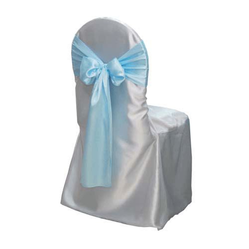 Chair Cover White Satin Banquet Round