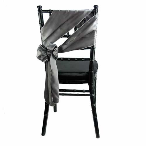 Crepe Back Satin Steel Sash