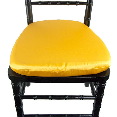 Crepe Back Satin Yellow Chair Pad Cover