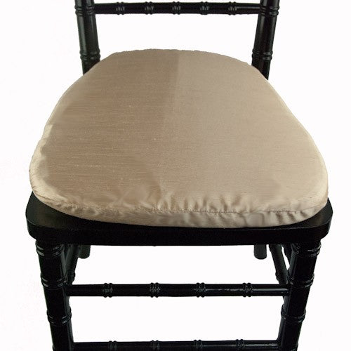 Dupioni Champagne Chair Pad Cover