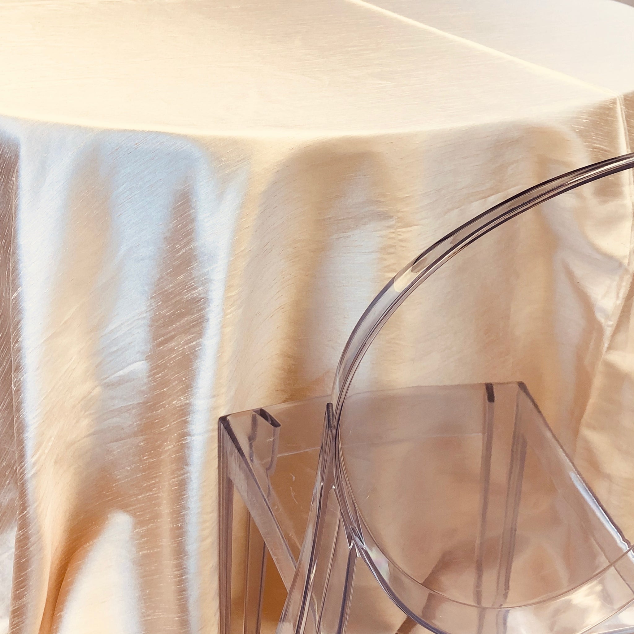 Dupioni Champagne Premium Table Linen