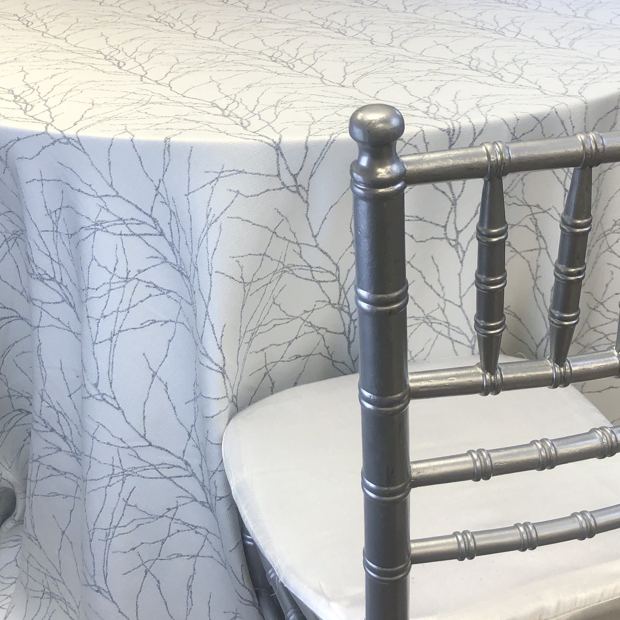 Enchantment Grey & White - Reverse Couture Table Linen