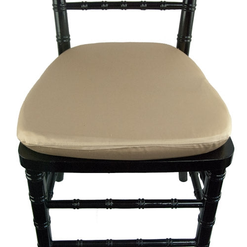 Lamour Satin Light Gold Chair Pad Cover