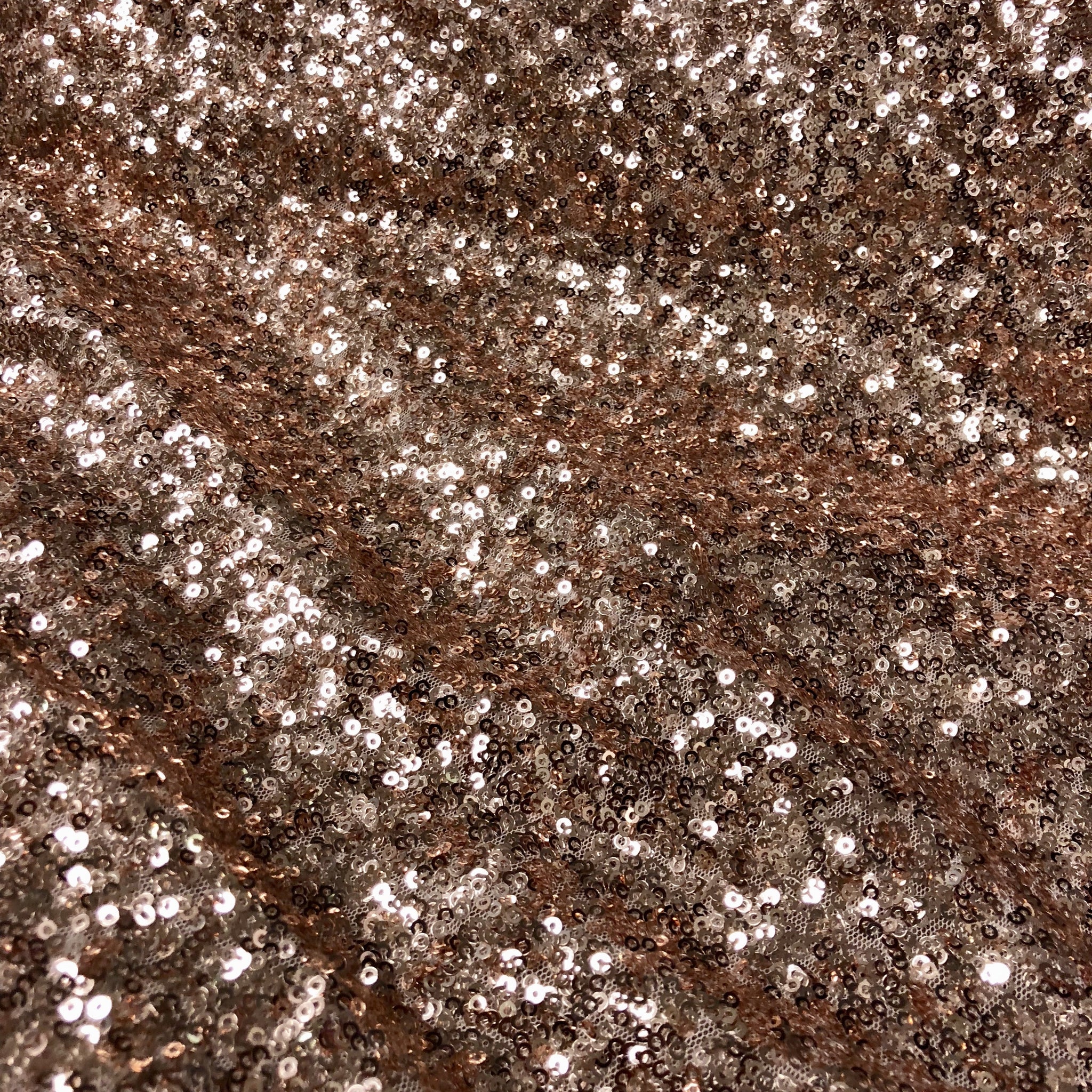 Mini Sequin Rose Gold Couture Table Linen