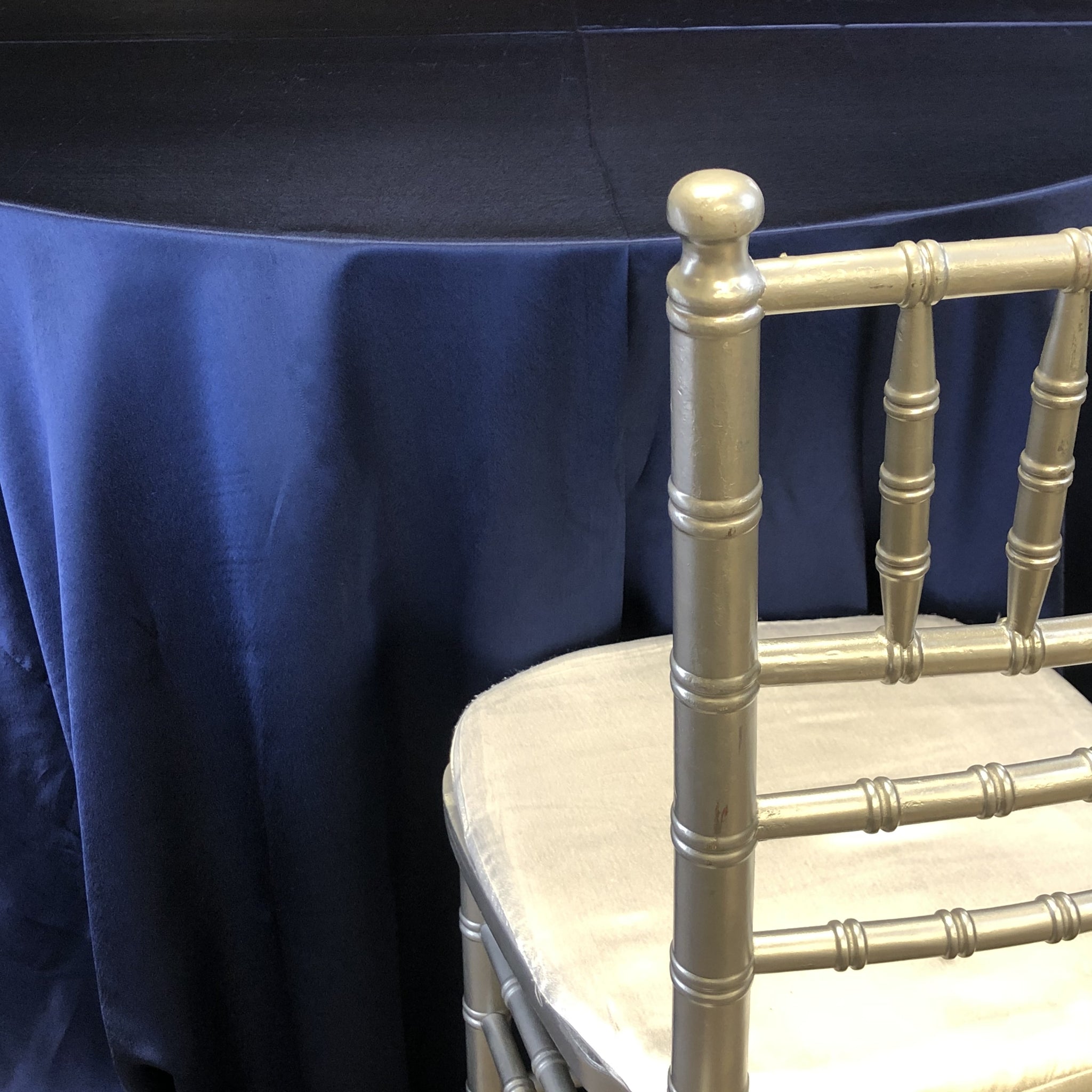 Crepe Back Satin Navy Blue Premium Table Linen
