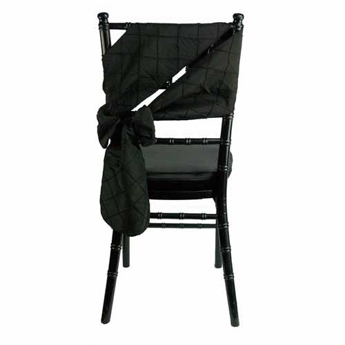 Pintuck Black Sash