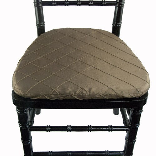 Pintuck Olive Chair Pad Cover