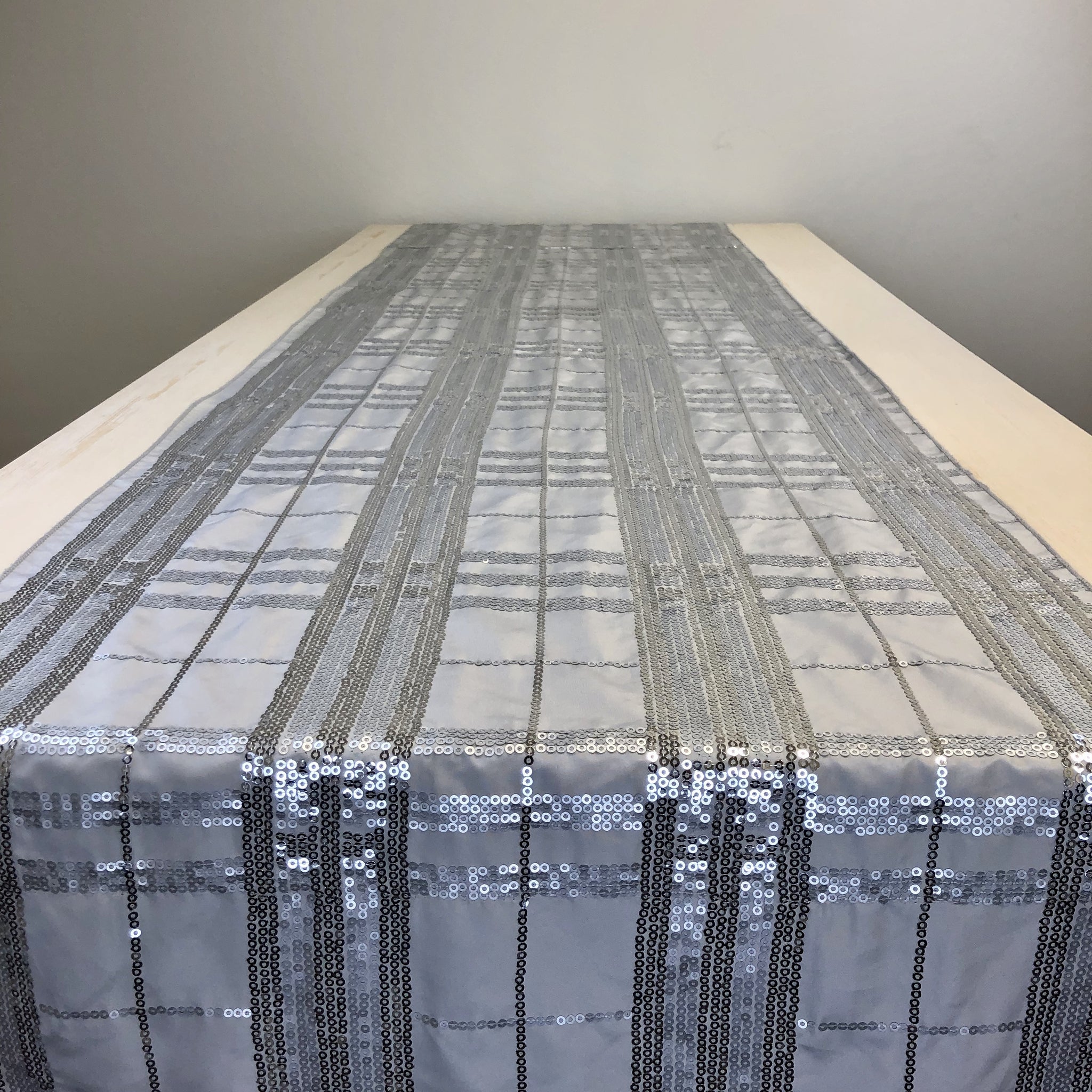 Plaid Sequin Platinum Runner