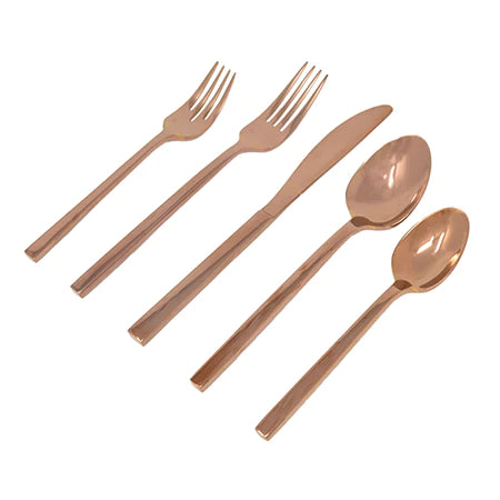 Rose Gold Flatware - Set of 10.