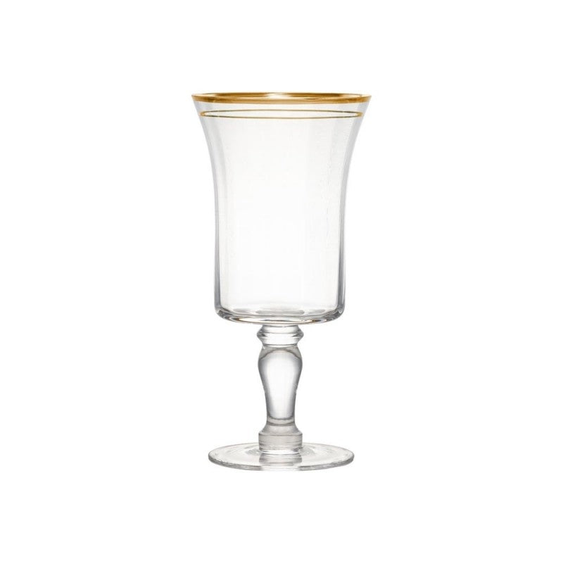 Water Glass Gold Trim - Rack Of 16